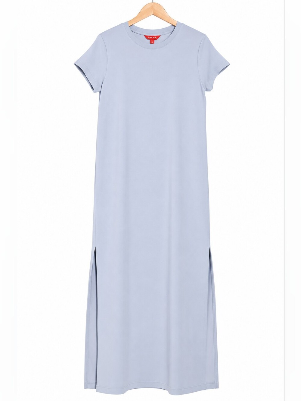 SPANX Light Blue Short-Sleeve Maxi Dress